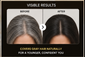 3 in 1 Black Hair Dye Natural shampoo ( Pack Of 4 )